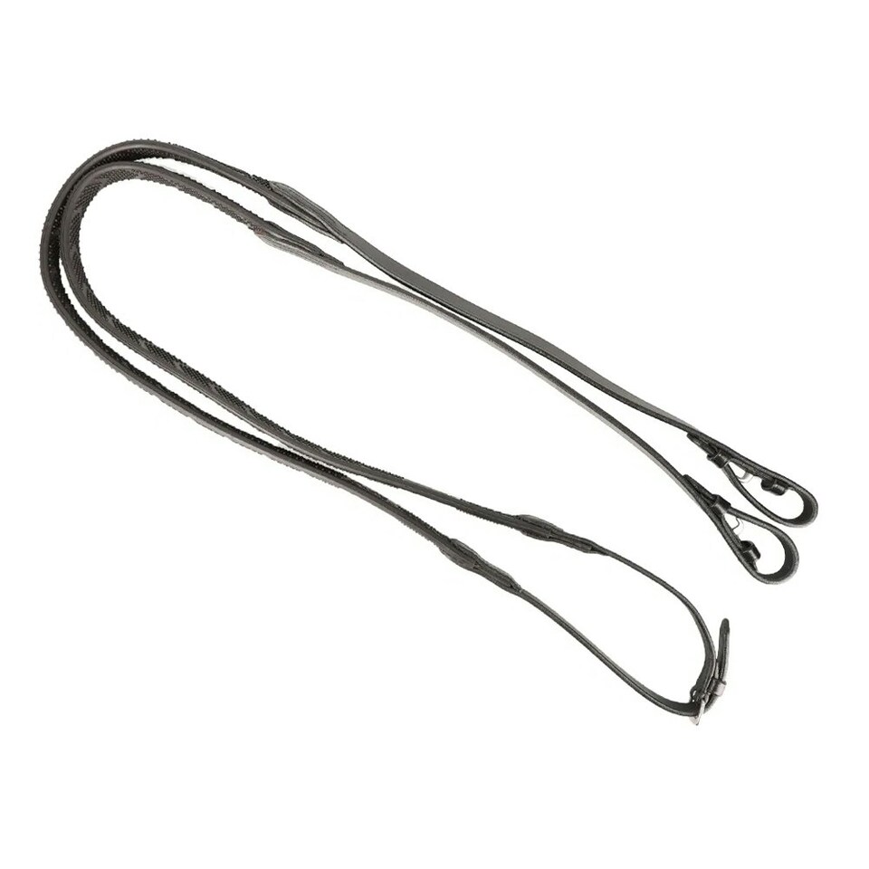 image 1 of Hy ProPresicce Bio Grip Horse Reins - Black - Pony