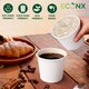 image 5 of ECONX 8oz White Disposable Paper Soup Cups Food Containers with Lids Takeaway Tubs 25pc