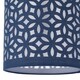 image 6 of Chrome Stick Table Lamp with Navy Blue Laser Cut Shade | Chrome | Blue | Medium | 1