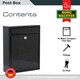 image 8 of Burg-Wachter Compact Wall Mounted Galvanised Steel Post Box - 26x33x9cm Red