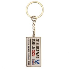 Crystal Palace FC Street Sign Embossed Keyring - Silver - One Size