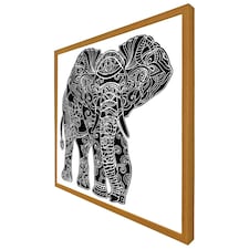 Elephant silhouette (Picture Frame) Brown | Oak | XL