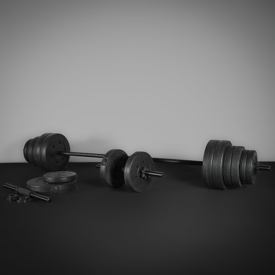image 1 of GymSets Adjustable Dumbbell Barbell Set V2(60kg Set / With Red Bench +)