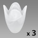 image 1 of ValueLights 3 Pack Frosted Marble Effect Glass Tulip Floral Replacement Shades