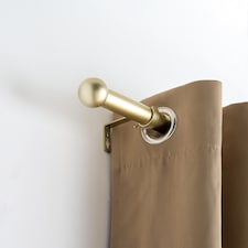 OHS Curtain Pole Extendable 28mm Metal Finnials Ball End Rod Fittings | Bronze