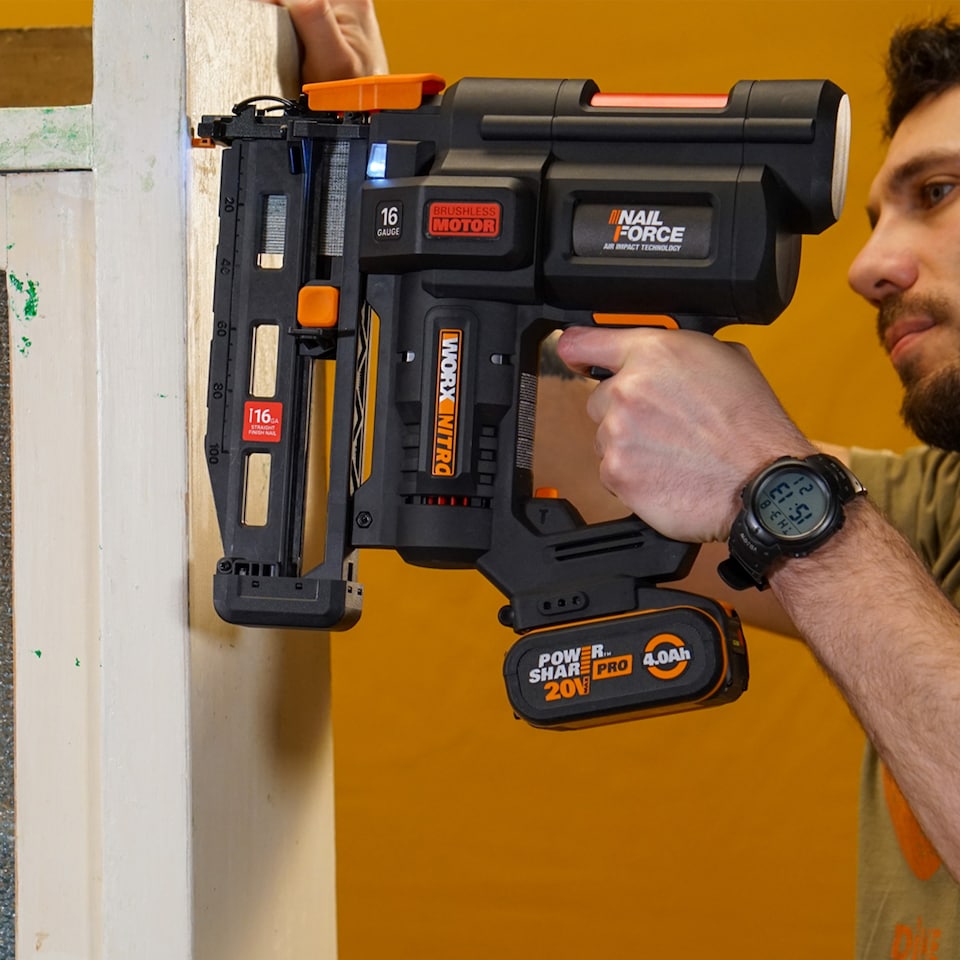 image 1 of WORX 20V Cordless 16 Gauge Finish Nailer (BARE TOOL) WX841.9