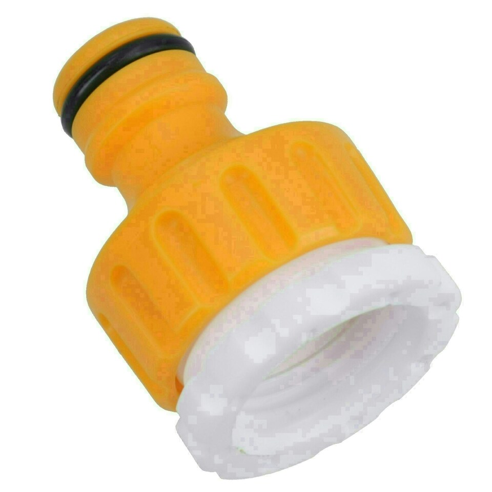 image 1 of Outdoor Garden Tap Hose Threaded Tap Connector 3/4in with 1/2in Reducer 20pc