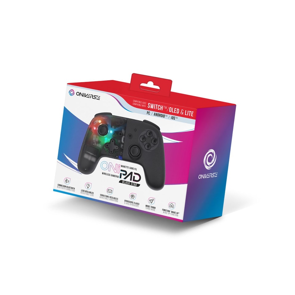 image 1 of Onipad Black Star Bluetooth Controller for Nintendo Switch, PC, Mobile