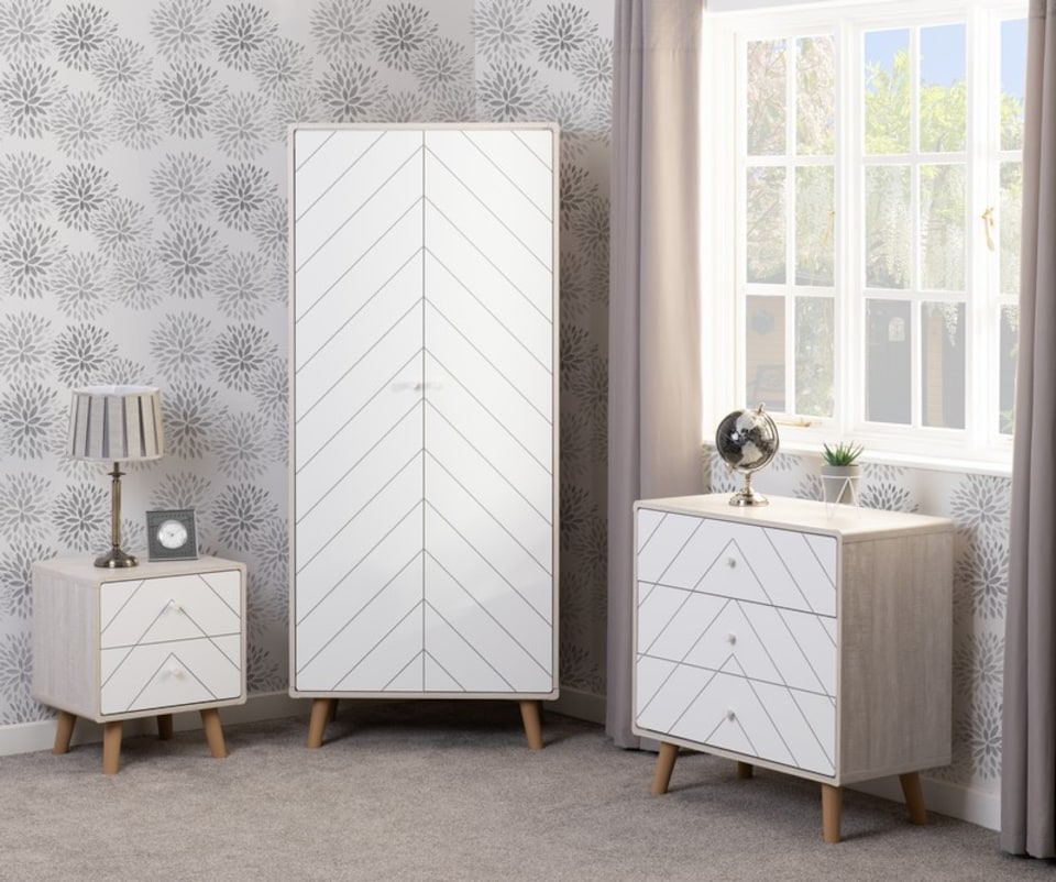 image 1 of Dixie Trio - L47 x W80 x H182.5 cm - Dusty Grey - White