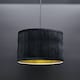 image 9 of Set of 2 Sundance - Black Velvet Pleated 30cm Lamp Shades with Gold Inner | Black | Gold | Large | 2