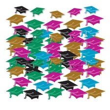 Amscan Mini Graduation Cap Confetti - Multicoloured - One Size