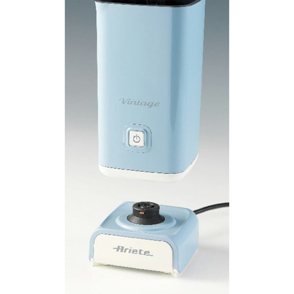 image 1 of Ariete Vintage Style Milk Frother, Easy Pour Spout, Easy Clean, 2878/05, Blue