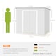 image 5 of Outsunny 7 x 4ft Lean to Garden Shed with Foundation Kit, Double Door and Vents, Outdoor Metal Storage Shed for Equipment Tools, Grey
