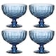 image 2 of Set of 4 Vintage Sapphire Blue Glass Trifle Bowl and Dessert Bowls Wedding Decorations Ideas 300ml | Blue | Sapphire Blue | Medium | 4