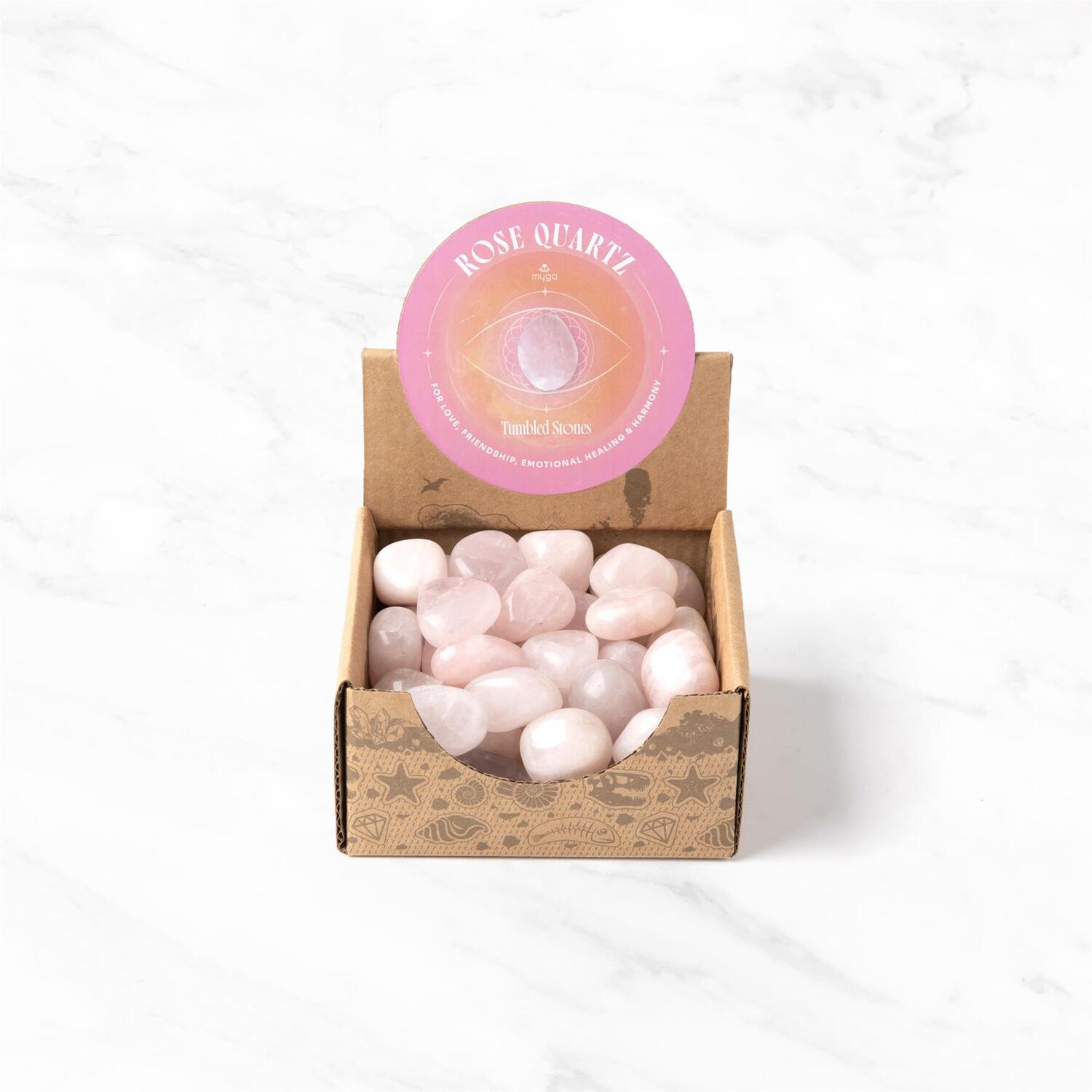 Myga Polished Tumbled Stones in Pink | Size: 50 Pieces