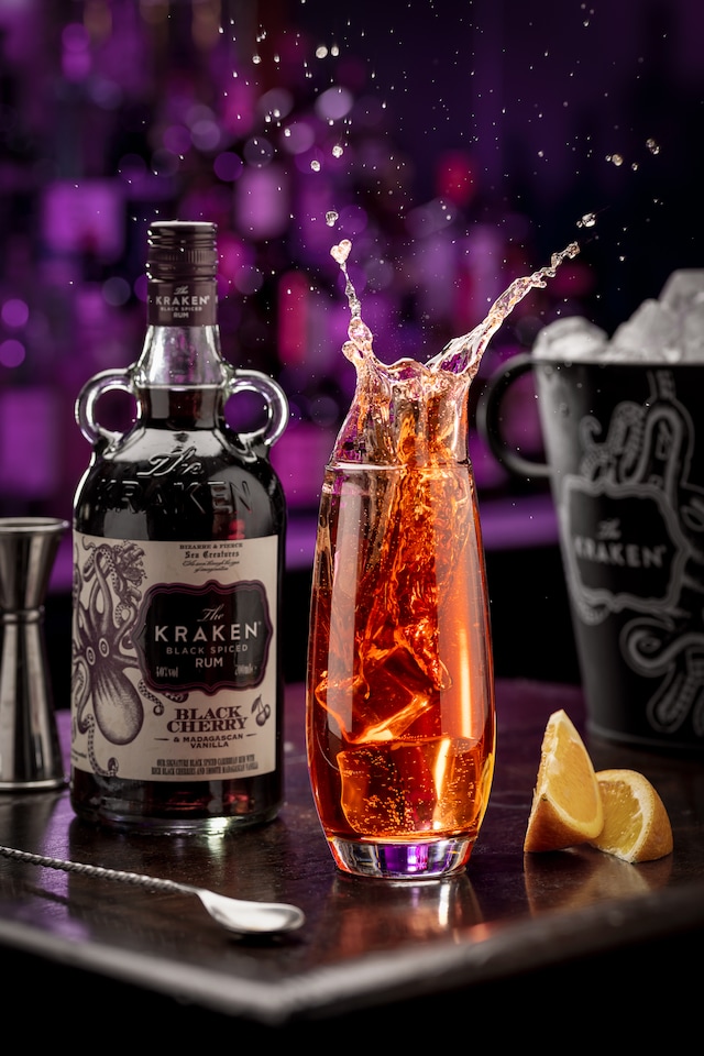 image 1 of Kraken - Black Cherry & Madagascan Vanilla Black Spiced Rum (Includes Branded Glass)