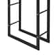 image 9 of HOMCOM Metal Firewood Log Holder Tall Firewood Rack Indoor Outdoor Fireplace Wood Storage Shelf with Side Rails, Rust-Resistant, Black, 60W x 25D x 100H cm