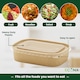 image 4 of ECONX 650ml Kraft Food Containers with Plastic Lids Rectangular Takeaway Food Box 100pc