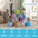 image 6 of HOMCOM 12 PCs Soft Play Blocks Soft Foam Toy Blue | Blue | Blue