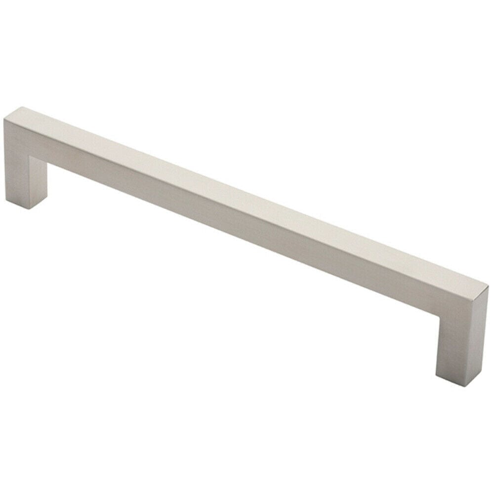 Loops Square Mitred Door Pull Handle 319 x 19mm 300mm Fixing Centres Satin Steel in Metallics