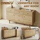 image 5 of HOMCOM Sideboard Soft Close Doors Wood Legs Walnut