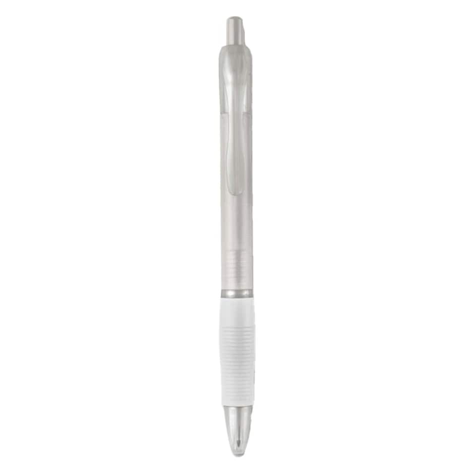 image 1 of MidOcean Manors Rubber Grip Ballpoint Pen - Transparent White - One Size