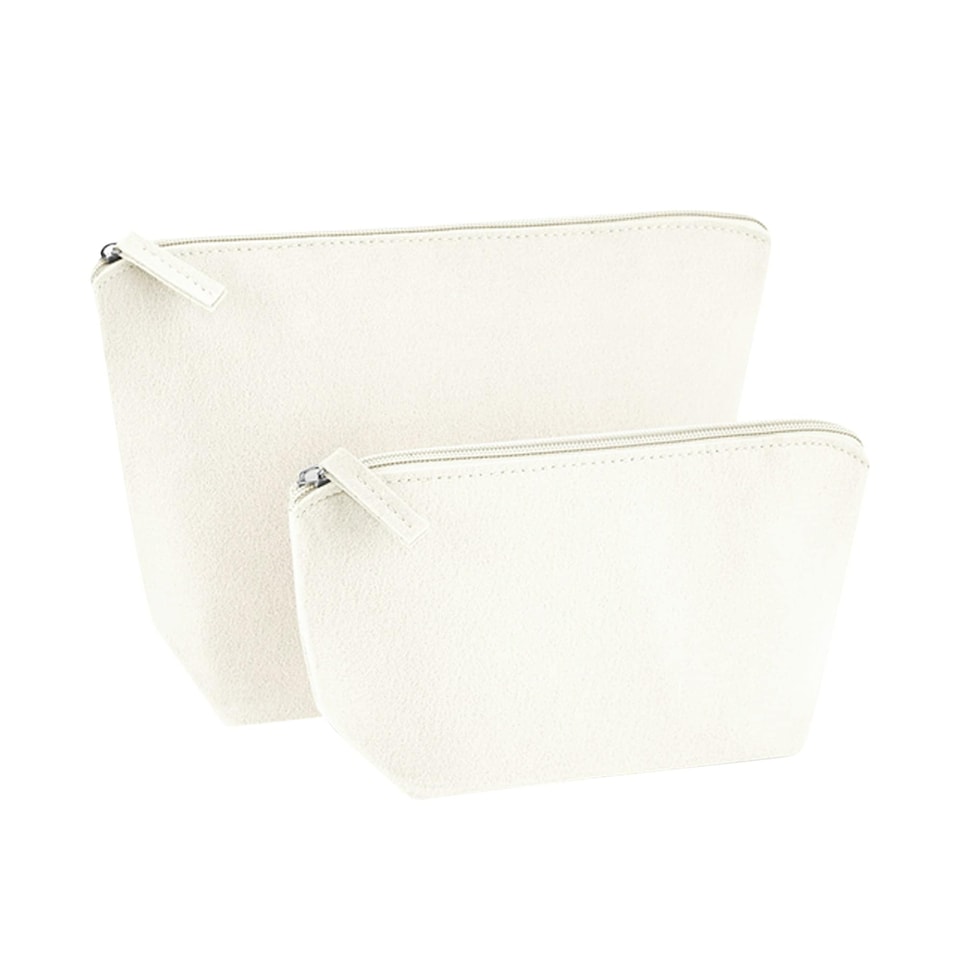 Bagbase Felt Accessory Bag - Soft White - 16cm x 6cm x 12.5cm