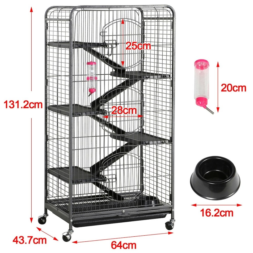 image 1 of Yaheetech 6 Levels Rolling Large Ferret Cage