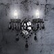 image 3 of Set of 2 Black Acrylic and Chrome Marie Therese Style 2 x 40W Wall Light | Black | Chrome | 2