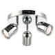 image 1 of Modern Triple Spot IP44 Bathroom Chrome Ceiling Light with Adjustable Heads | Chrome