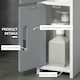 image 4 of kleankin Modern Bathroom Storage Cabinet, Freestanding Tall Bathroom Cabinet with Open Shelves and 3 Cupboards with Door, for Bedroom Hallway, Grey