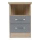 image 2 of Nevada 2 Drawer Bedside Cabinet Grey