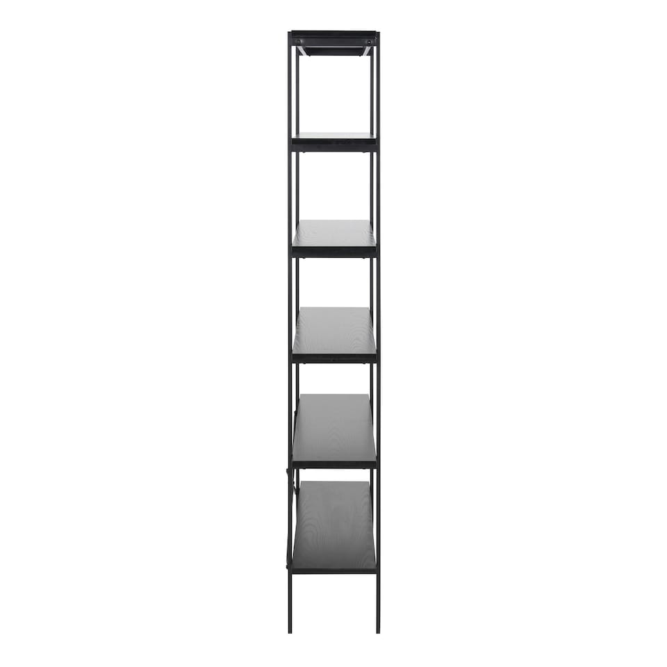 image 1 of Angus Bookcase with 5 Shelves in Black