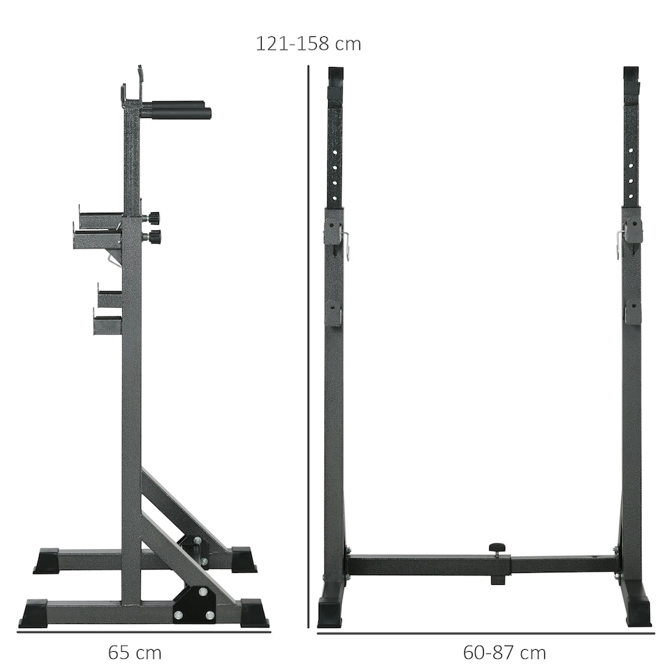 image 1 of SPORTNOW Heavy Duty Squat Rack, Adjustable Weight Barbell Stand, Home