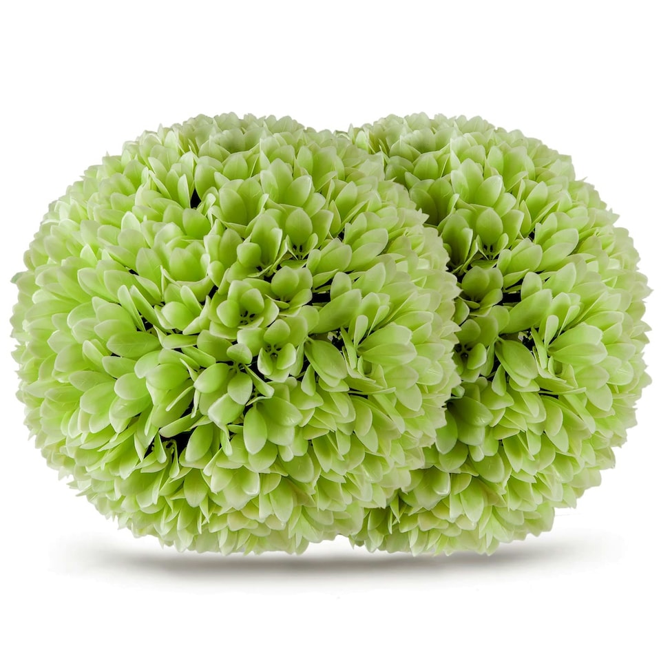 image 1 of COSTWAY 2 PCS Artificial Plant Topiary Balls Green Green | One Size