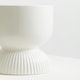 image 4 of Interiors by Premier Lightweight White Planter, Durable Ceramic Construction Outdoor Pot, Cylindrical Design Flower Planter White