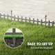 image 3 of Outsunny Decorative Garden Fencing, Wooden Landscape Edging, Grey