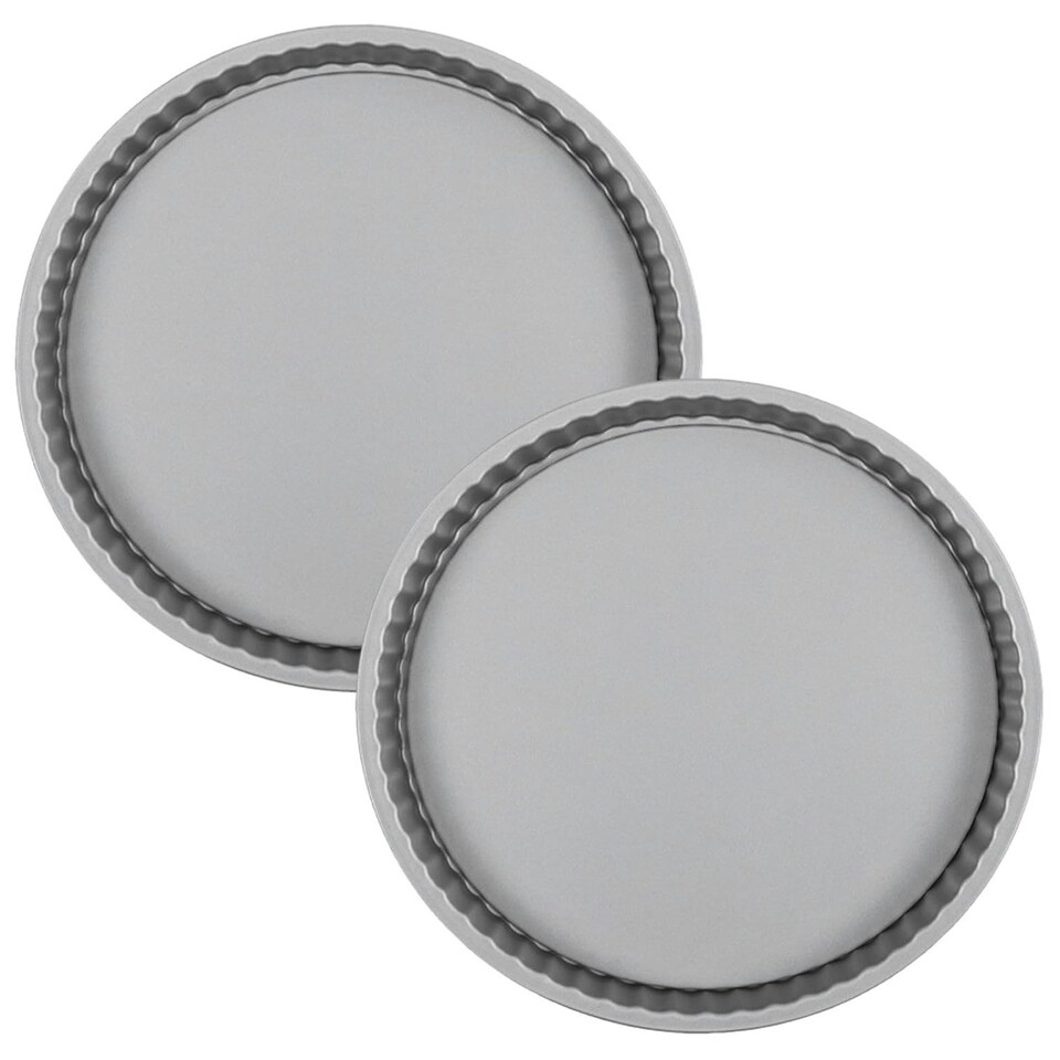 image 1 of 1 x Non-Stick Round Quiche Flan Tin (23.5cm) Ideal for Sweet & Savoury Bakes Grey