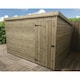 image 5 of 10 x 8 WINDOWLESS Garden Shed Pressure Treated T&G PENT Wooden Garden Shed + Single Door (10' x 8' / 10ft x 8ft) (10x8)