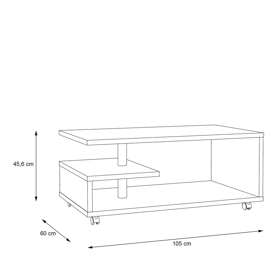 image 1 of Bailey Coffee Table in Concrete Optic Dark Grey