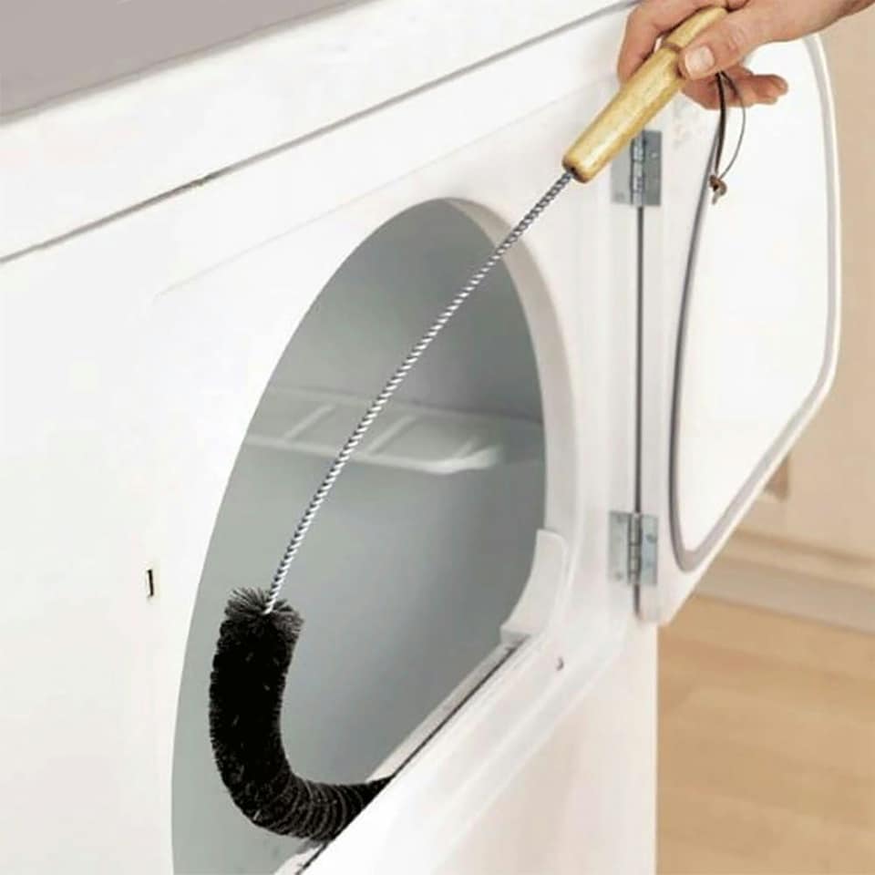 image 1 of SPARES2GO Long Reach Cleaning Brush Radiator Washing Machine Tumble Dryer Lint Dust Tool