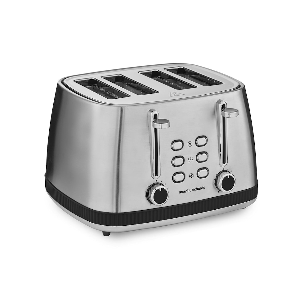 image 1 of Morphy Richards Mexborough 4 Slice Toaster Black | Silver | Black