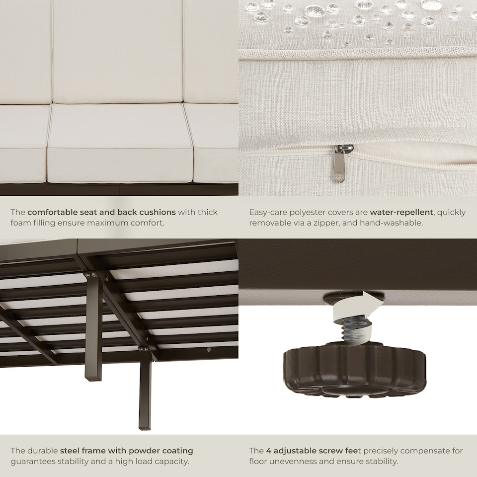 image 1 of Garden Furniture Comosa - for 3 people, XXL padding, 1 sofa