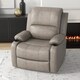 image 2 of HOMCOM Recliner Chair, Microfibre Reclining Chair with Adjustable Leg Rest, Cup Holders, Recliner Armchair for Home Living Room, Brown