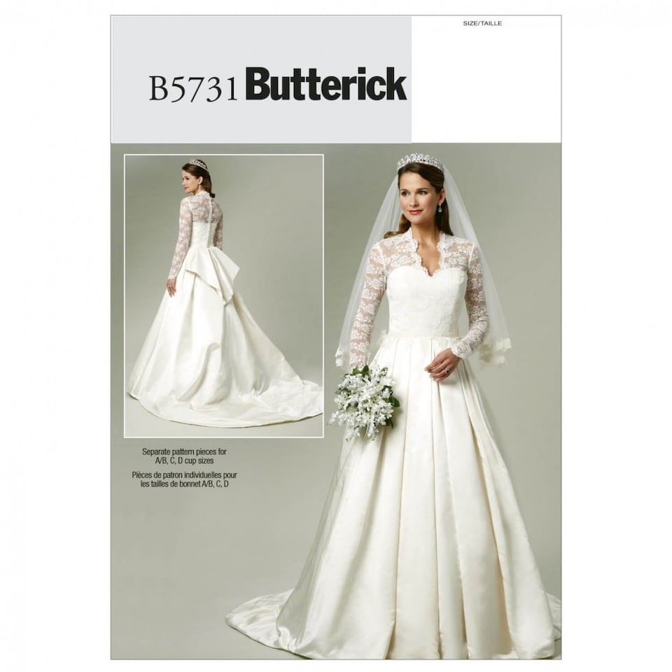 image 1 of Butterick 5731 Paper Sewing Pattern – Women’s Wedding Dresses & Dresses, UK Sizes 14–16–18–20, Advanced