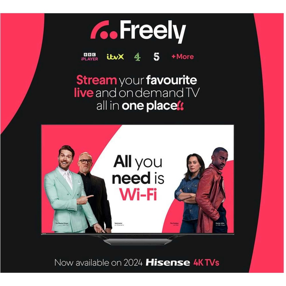image 1 of Hisense 100" QLED 4K Ultra HD Smart TV 144Hz Refresh Rate 100E77NQTUK-PRO