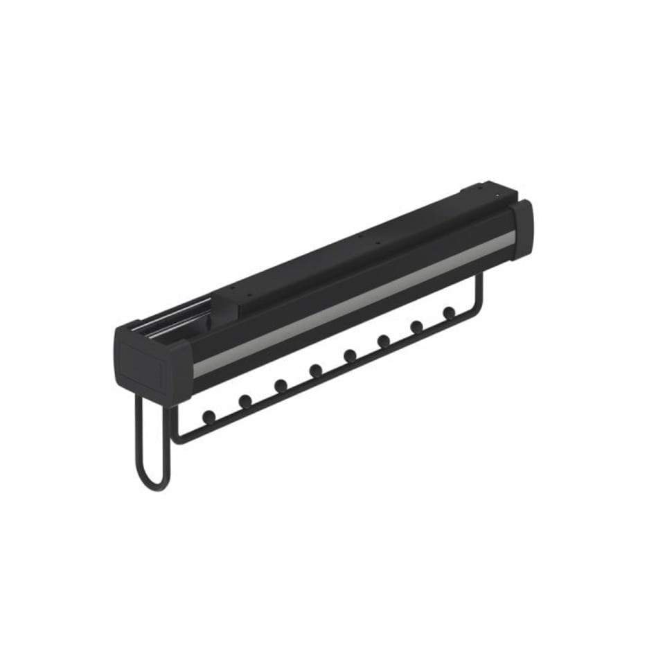 image 1 of FittingsCo, Bedroom Pullout Clothing Rack, Anthracite Aluminium with Soft Close