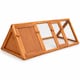 image 10 of Wooden Outdoor Triangle Rabbit Guinea Pig Pet Hutch Run Cage