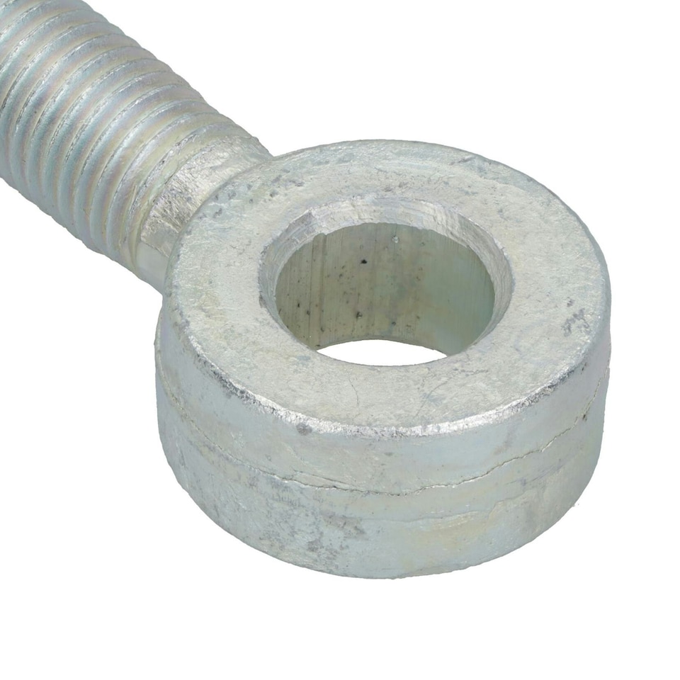 image 1 of Swing Gate Long Eye Bolts Hinge + Nuts Adjustable Zinc Plated 20 x 250mm 2pc Silver