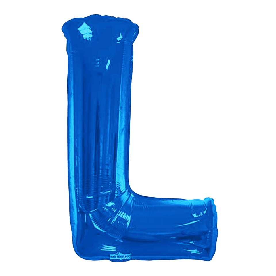 image 1 of Kaleidoscope 34 Inch Foil Letter Blue Balloon - Blue - E